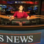 Larissa Forese visits a  CBS set.