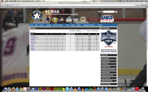 Ecrha.net offers statistical information and up to the minute scores for all teams in the Eastern Colligate Roller Hockey Association.