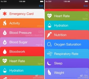 Apple Health App for iOS 8. PHOTO/ value walk.com